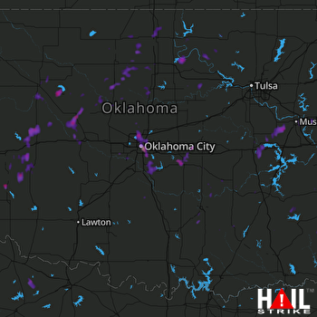 Hail Map Oklahoma City, OK 08-23-2017