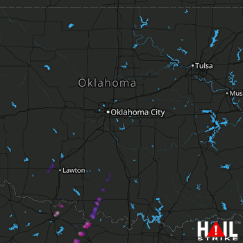 Hail Map Wichita Falls, TX 02-24-2018