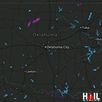 Hail Map Enid, OK 03-19-2018