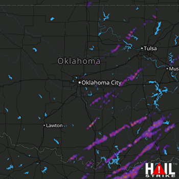 Hail Map Sherman, TX 04-13-2018