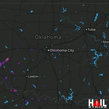 Hail Map Chickasha, OK 05-16-2018