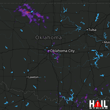 Hail Map Oklahoma City, OK 05-25-2018