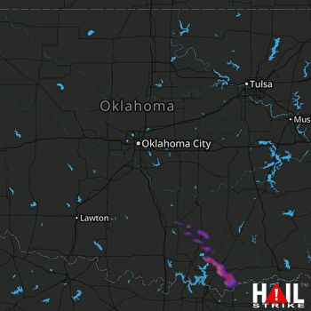 Hail Map Durant, OK 05-30-2018