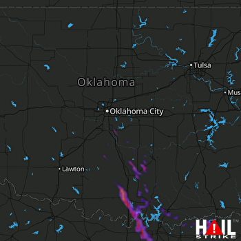Hail Map Ardmore, OK 06-05-2018