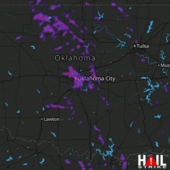Hail Map Oklahoma City, OK 06-07-2018