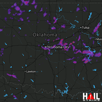 Hail Map Oklahoma City, OK 06-24-2018