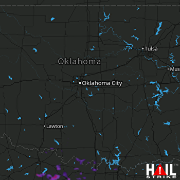 Hail Map Bowie, TX 07-01-2018