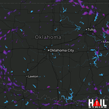 Hail Map Bartlesville, OK 07-07-2018