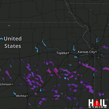 Hail Map Emporia, KS 08-17-2018