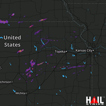 Hail Map Newton, KS 03-28-2019