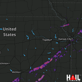 Hail Map Kansas City, MO 04-18-2019