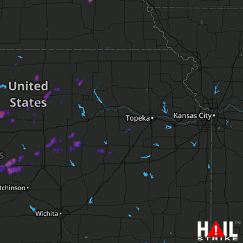 Hail Map Lindsborg, KS 04-22-2019