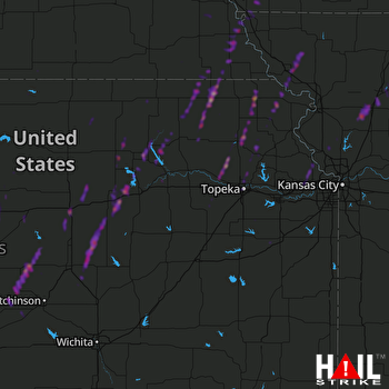 Hail Map Salina, KS 05-22-2019