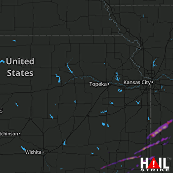 Hail Map Fort Scott, KS 05-23-2019