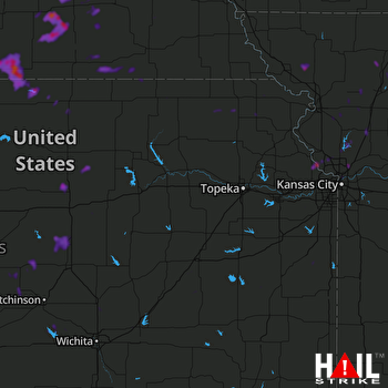 Hail Map Lansing, KS 06-15-2019