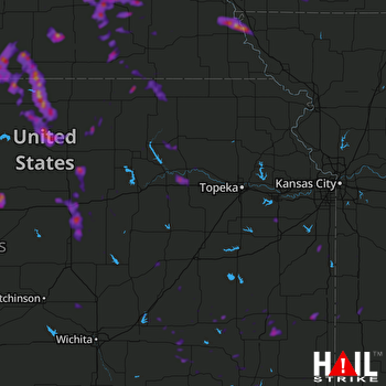 Hail Map Salina, KS 06-26-2019