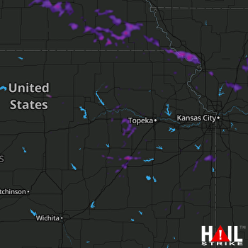Hail Map Emporia, KS 08-21-2019