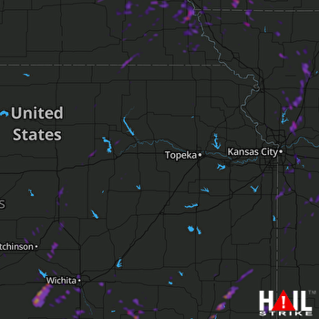 Hail Map Holden, MO 10-10-2019