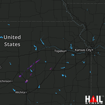 Hail Map Newton, KS 01-10-2020