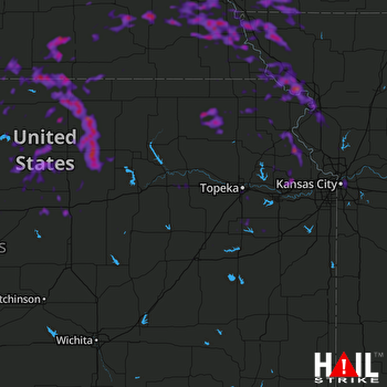Hail Map Salina, KS 06-27-2020