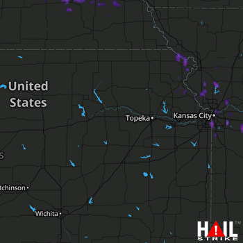 Hail Map Overland Park, KS 07-01-2020