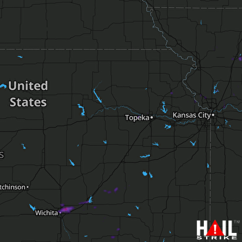 Hail Map Wichita, KS 08-10-2020