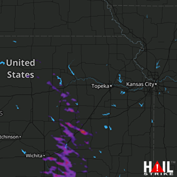 Hail Map El Dorado, KS 08-13-2020