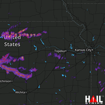 Hail Map Salina, KS 05-27-2021