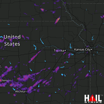 Hail Map Wichita, KS 06-26-2021