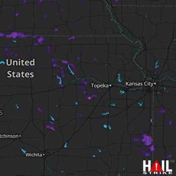 Hail Map Junction City, KS 07-10-2021