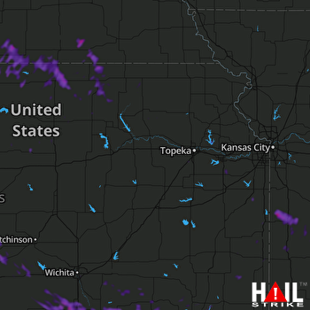 Hail Map Winfield, KS 07-25-2021