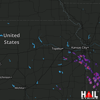 Hail Map Gardner, KS 05-31-2017