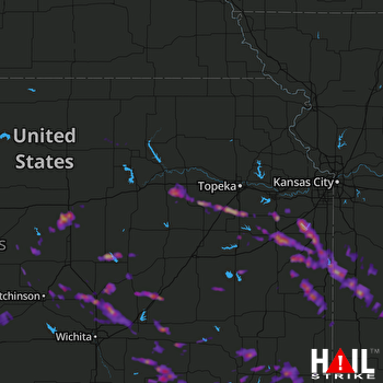 Hail Map Salina, KS 05-31-2017