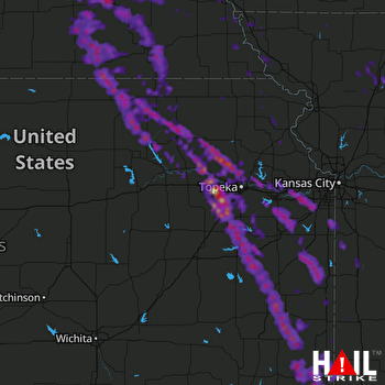 Hail Map Lincoln, NE 06-17-2017