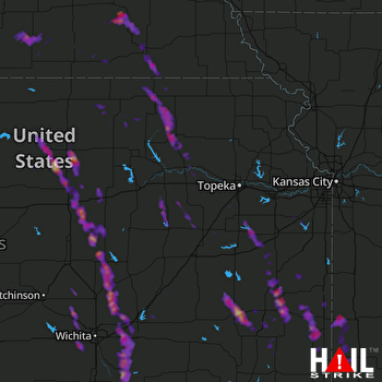 Hail Map Arkansas City, KS 06-27-2017