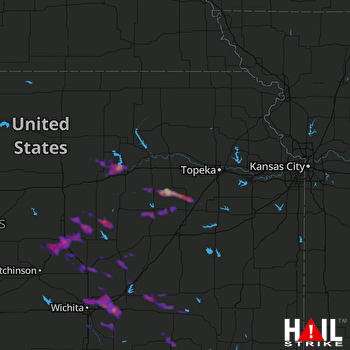 Hail Map Mcpherson, KS 06-27-2017