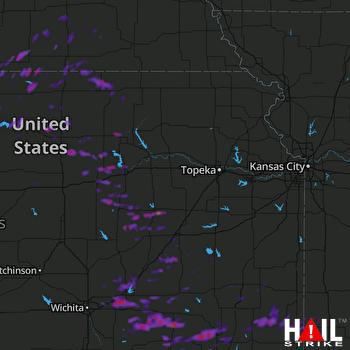 Hail Map El Dorado, KS 08-05-2017