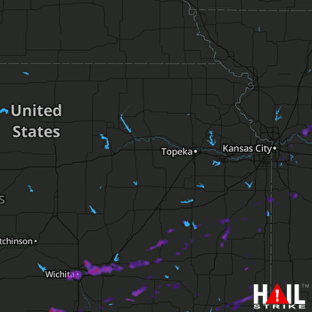Hail Map Wichita, KS 08-16-2017