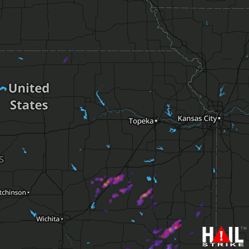 Hail Map Coffeyville, KS 10-09-2017