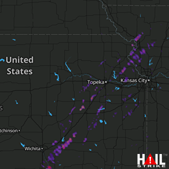 Hail Map Augusta, KS 10-21-2017