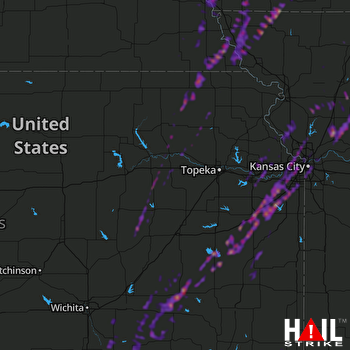Hail Map Overland Park, KS 04-14-2018