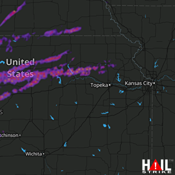 Hail Map Concordia, KS 05-02-2018
