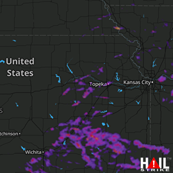 Hail Map Topeka, KS 05-15-2018