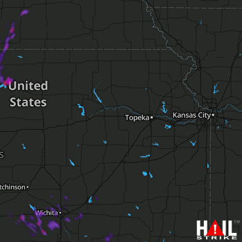 Hail Map Arkansas City, KS 06-25-2018