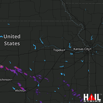 Hail Map Wichita, KS 07-21-2018