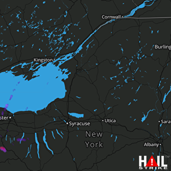 Hail Map Le Roy, NY 06-15-2017