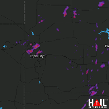 Hail Map Lead, SD 08-19-2018