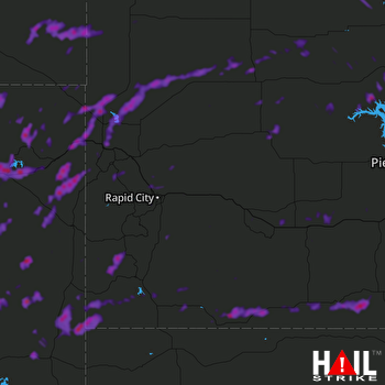 Hail Map Moorcroft, WY 07-17-2019