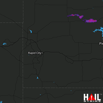 Hail Map Eagle Butte, SD 07-23-2021