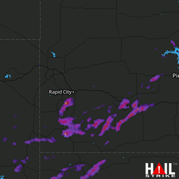 Hail Map Kyle, SD 06-28-2017
